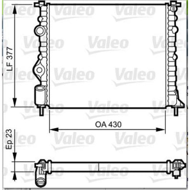 Radiador para Renault Clio 2005-2010 L4 1.6L with coolant regulator Matching Quality
