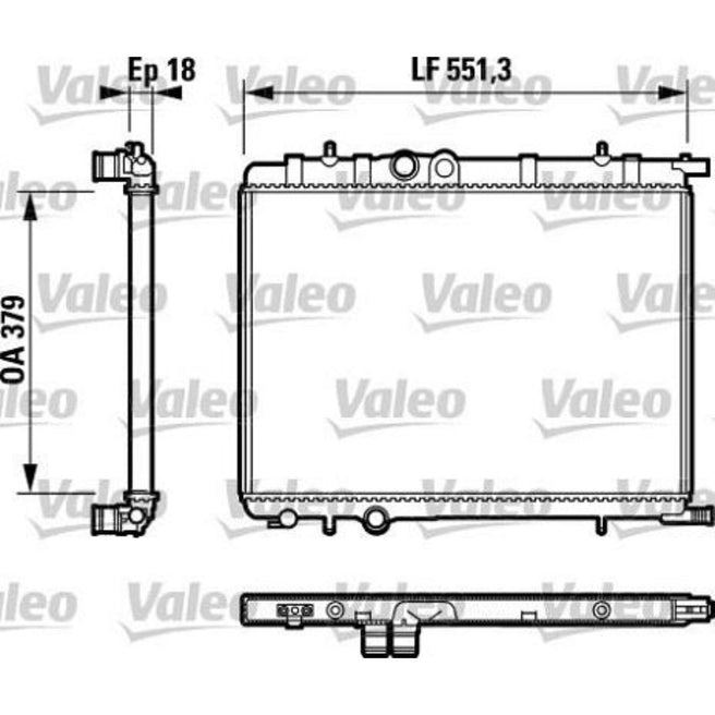 Radiador para Peugeot 307 2003-2009 L4 2.0L