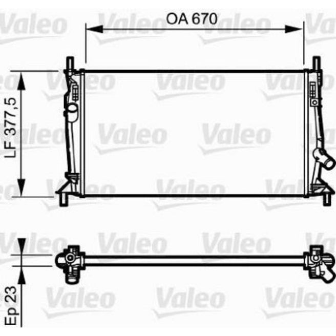 Radiador Mazda 3 2006-2009 L4 2.3L DPI: 2696