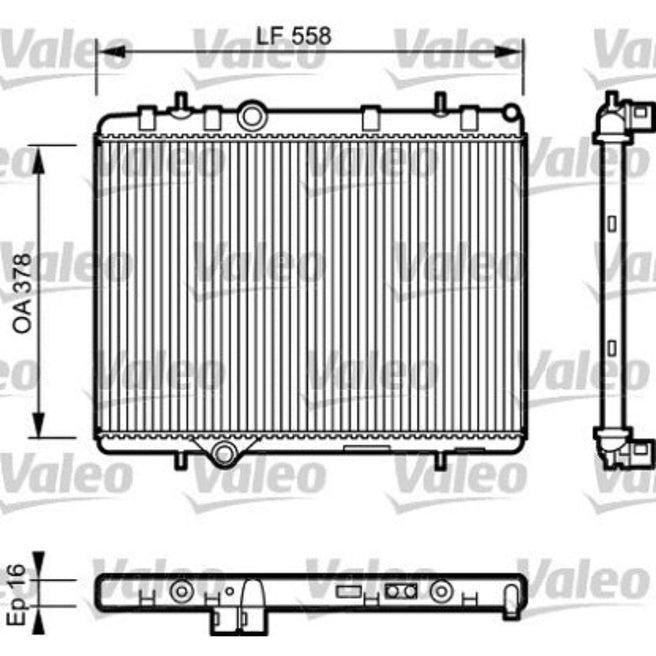 Radiador para Peugeot 407 2006-2009 L4 2.2L