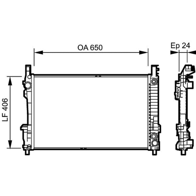 Radiador Mercedes-Benz B200 2006-2009 L4 2.0L