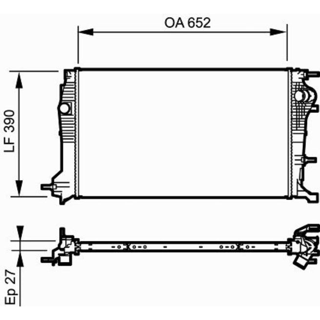 Radiador para Renault Fluence 2012-2016 L4 2.0L