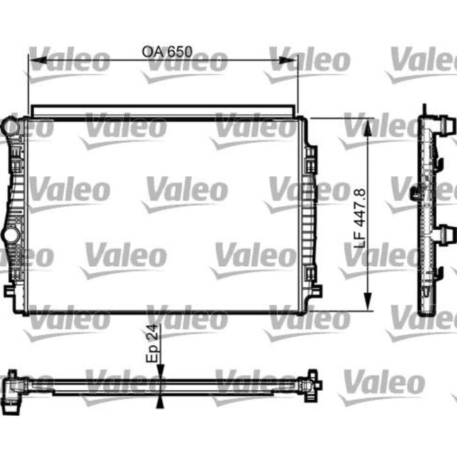 Radiador para Volkswagen Golf 2015-2015 L4 2.0L