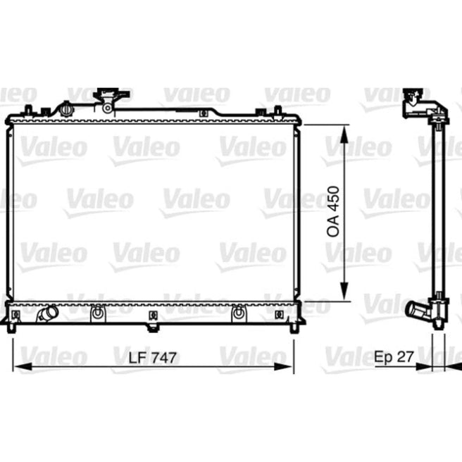 Radiador para Mazda CX-7 2010-2012 L4 2.5L DPI: 2918