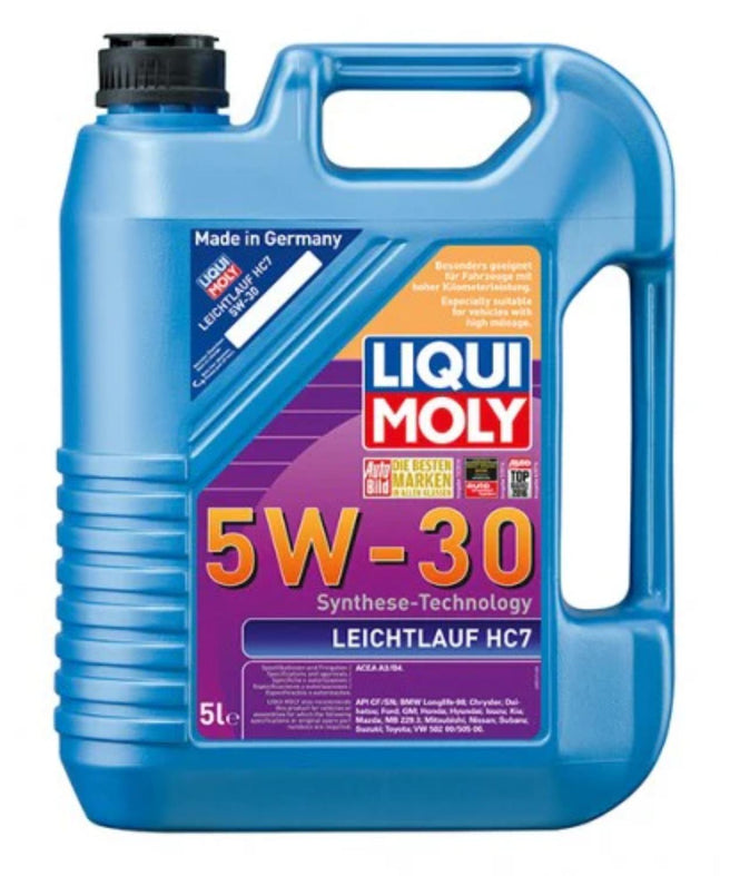Kit de 6 Litros de Aceite Sintético Liqui Moly LEICHTLAUF HC7 5W30 para Motor