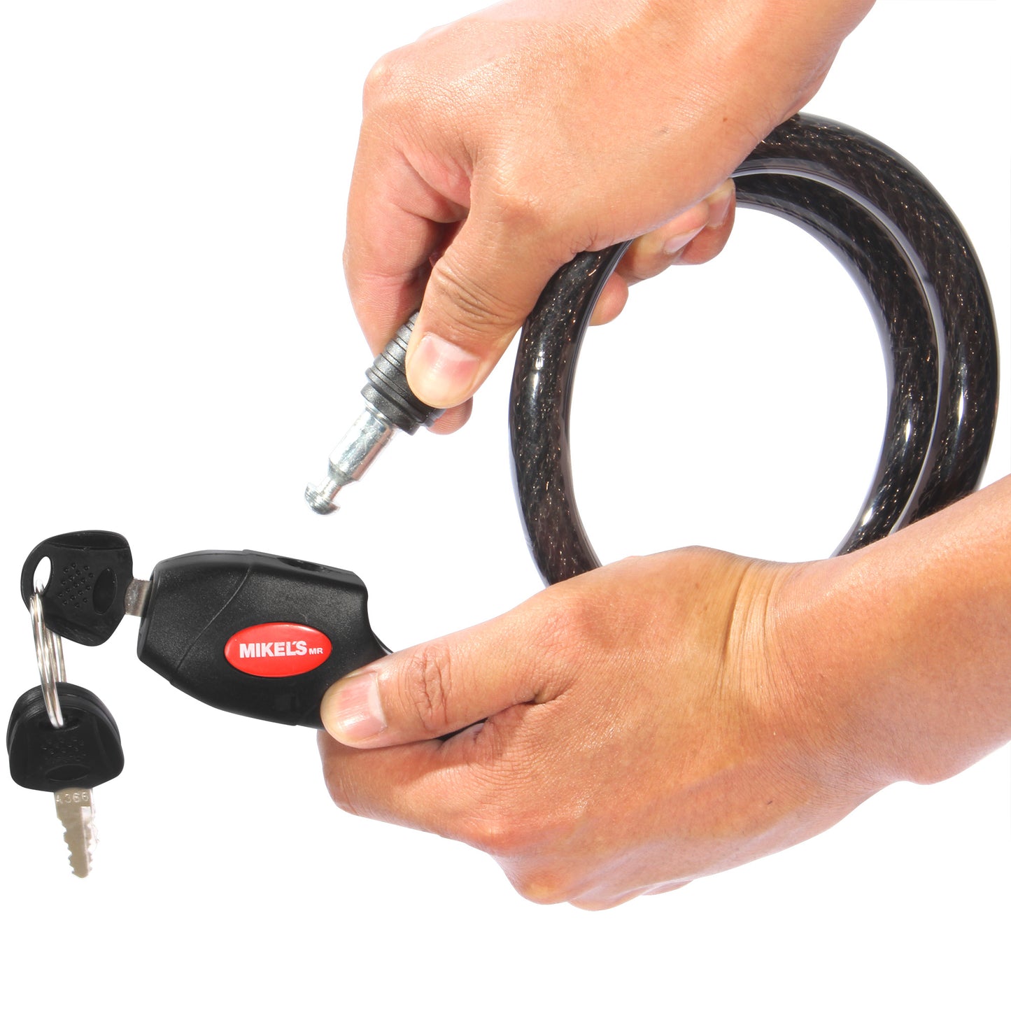 Cable candado con llaves (80 cms)