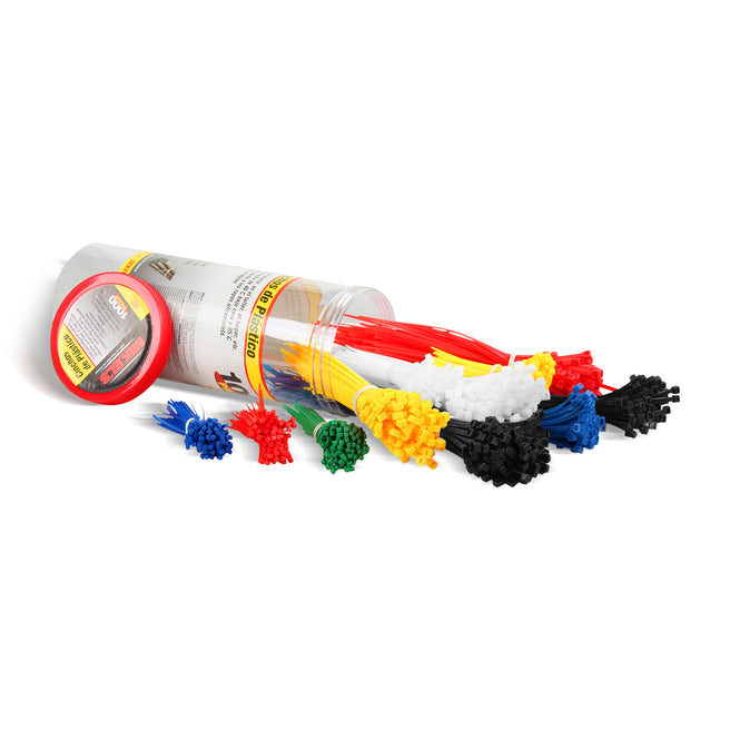 Cinchos de plastico Bote de plastico (1,000 pzas)
