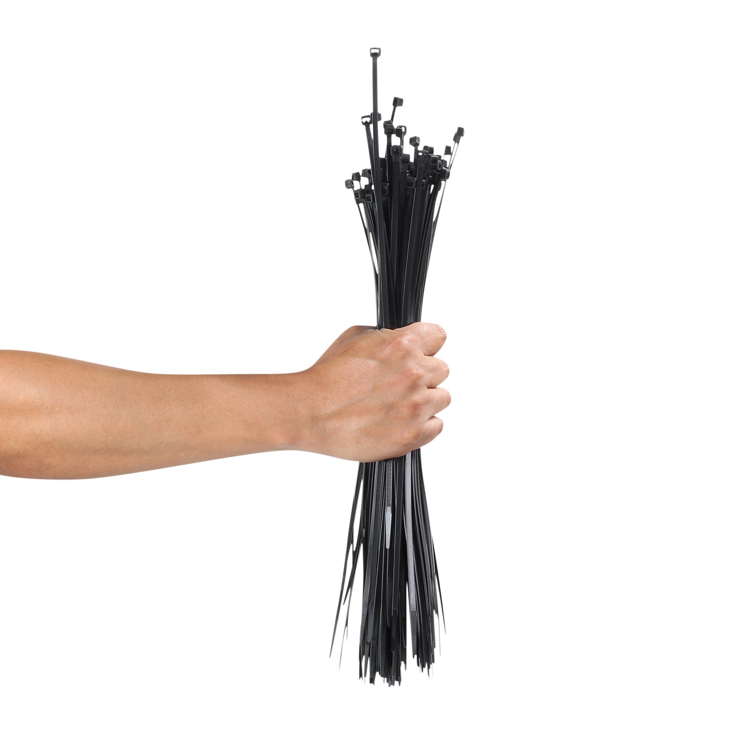 Cinchos de plastico 2.5x190 mm, 100 pzas, Negro