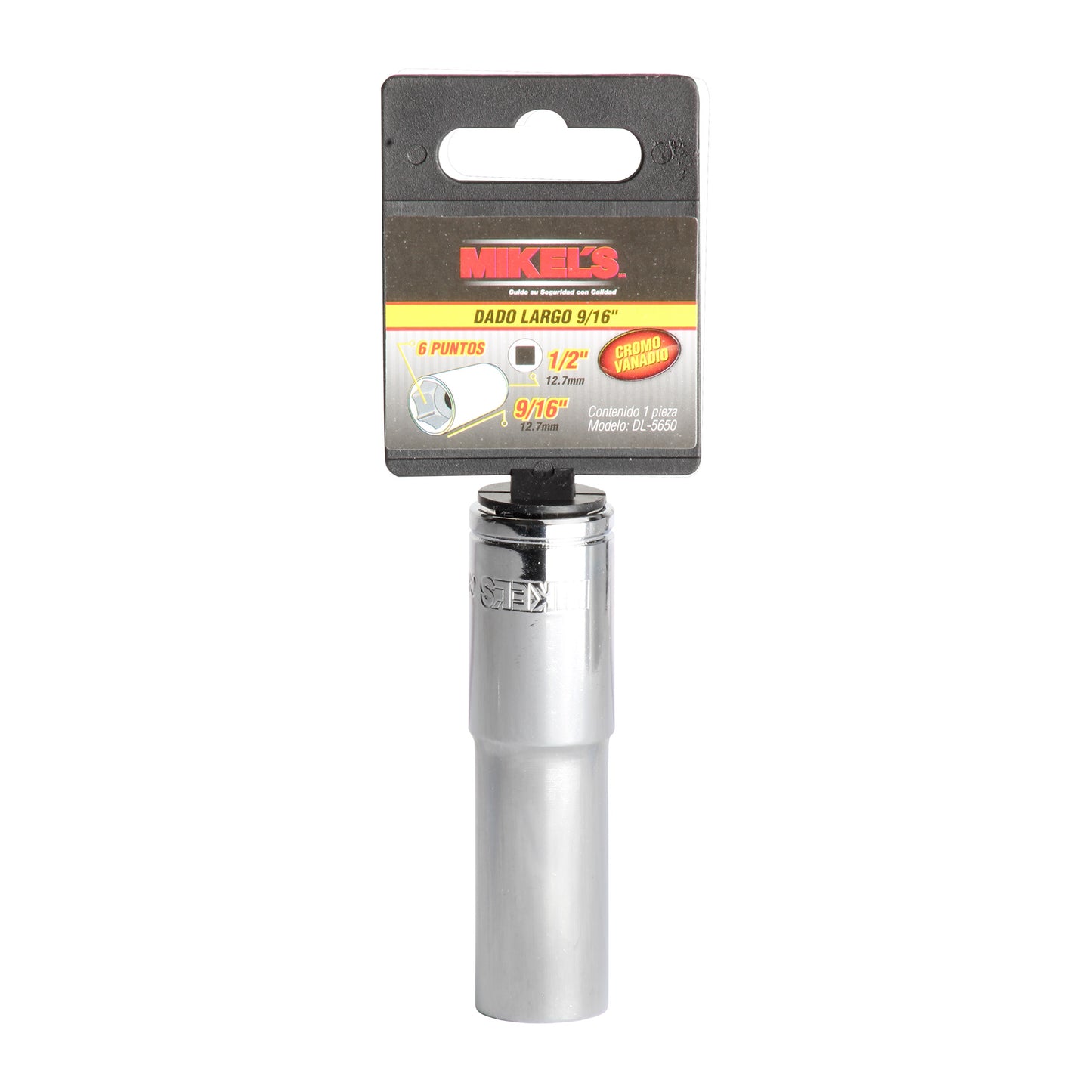 Dado largo 1/2” Estandar 9/16” 6 puntas