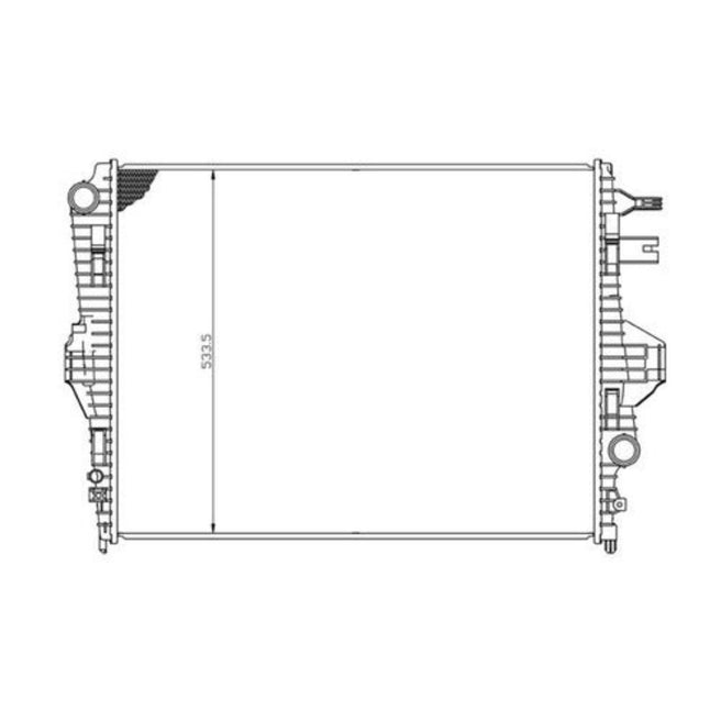 Radiador Vw Toureg 11-17 V6 3.0, 3.6 Lts Aut C/S Aa Gas/Diesel 27 5/9X21 1/6X32Mm Alum Sold Polar