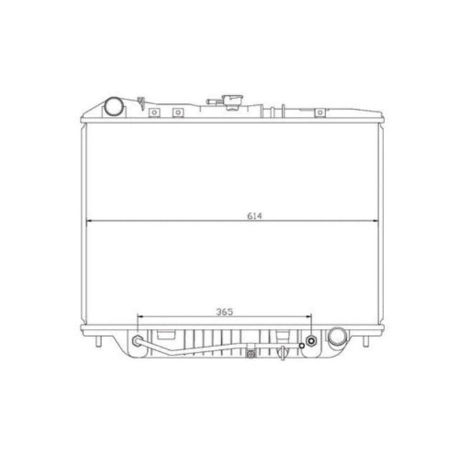 Radiador Hd Passport 94-97/Rodeo 93-97 V6 3.2, 3.5 Lts C/S Aa Aut 16 3/4X24X32Mm Alum Sold Polar