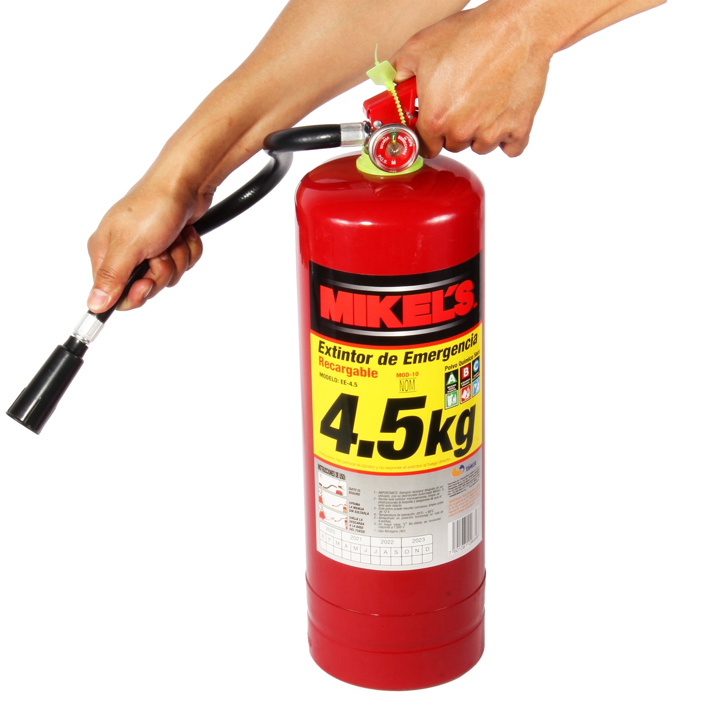 Extintor de emergencia recargable (4.5 kgs)