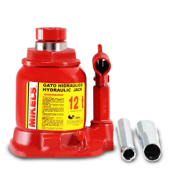 Gato hidraulico de botella con tornillo de extension (12 ton, Chaparro)