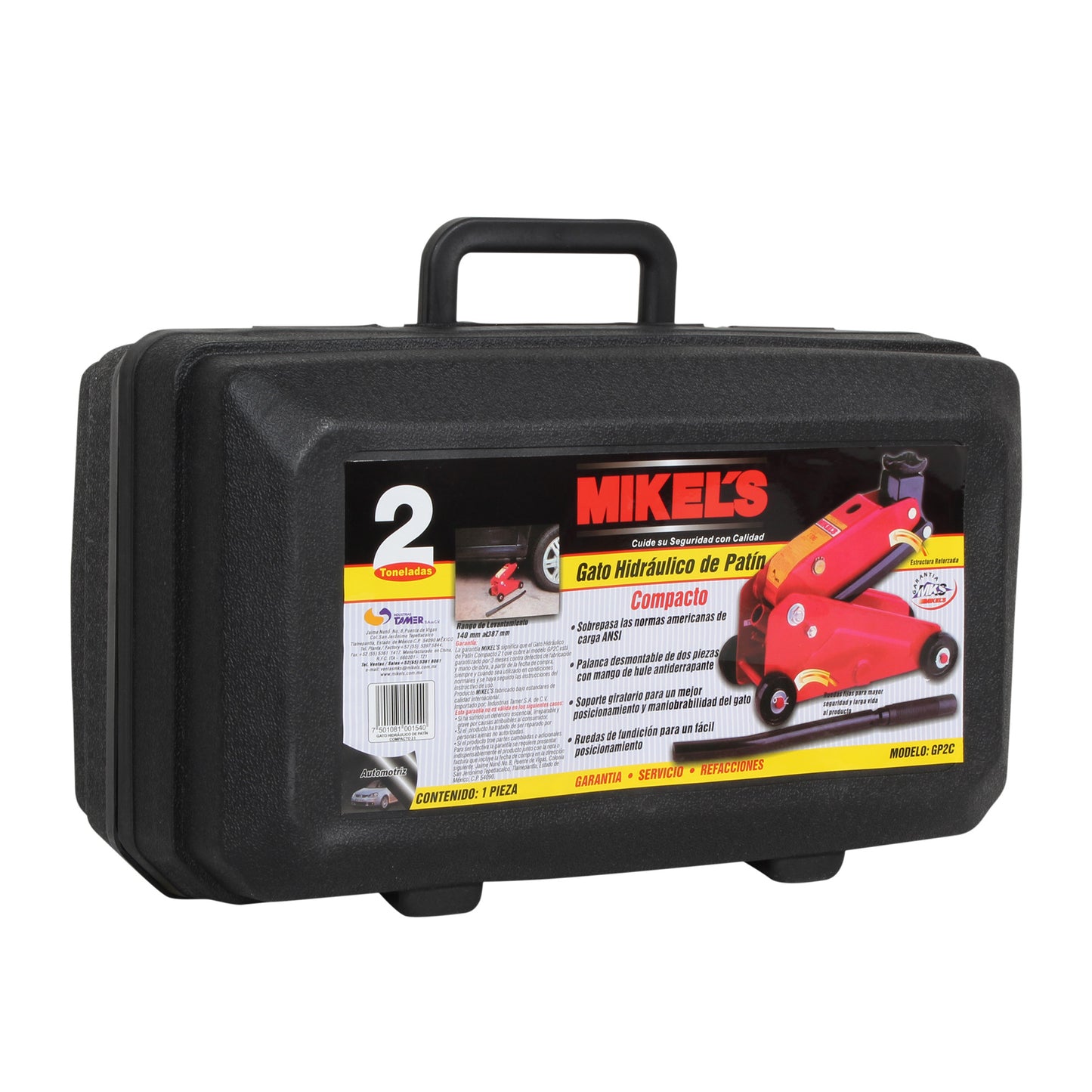 Gato hidraulico de patin Compacto (2 ton)