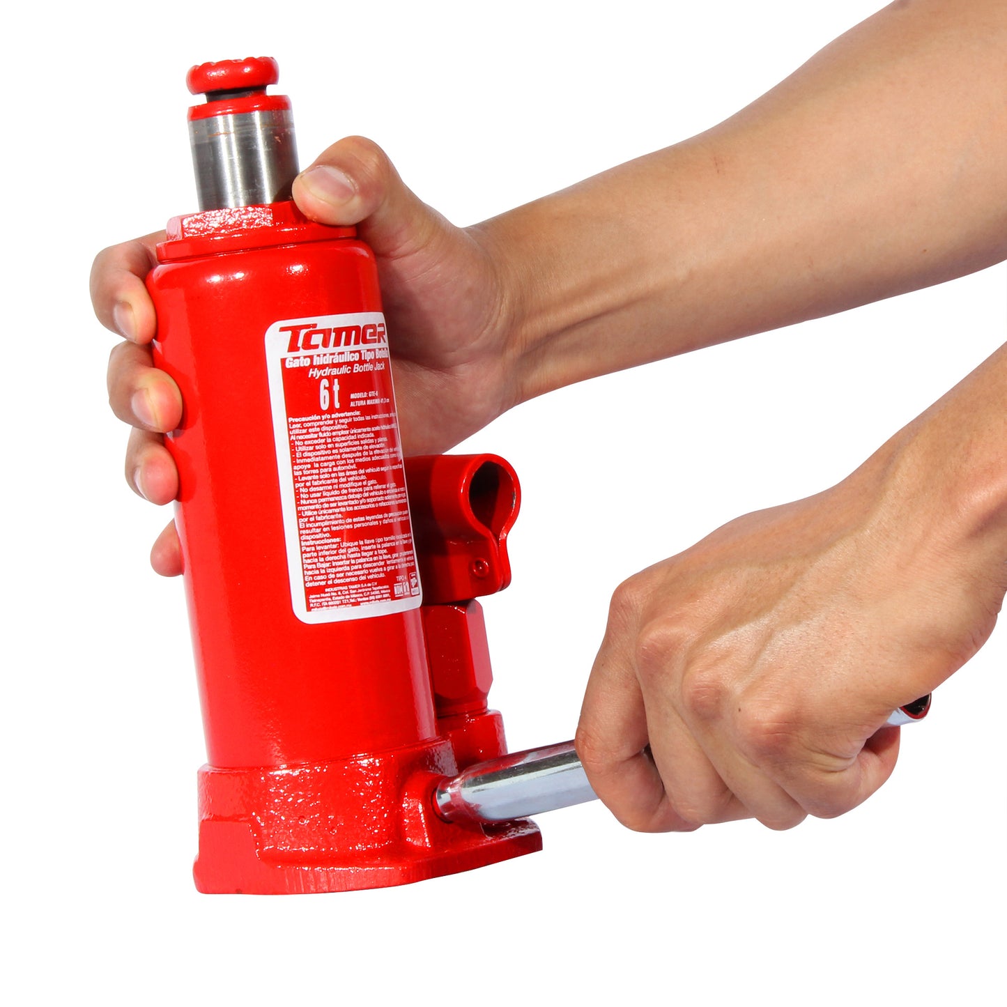 Gato hidraulico de botella con tornillo de extension (6 ton)