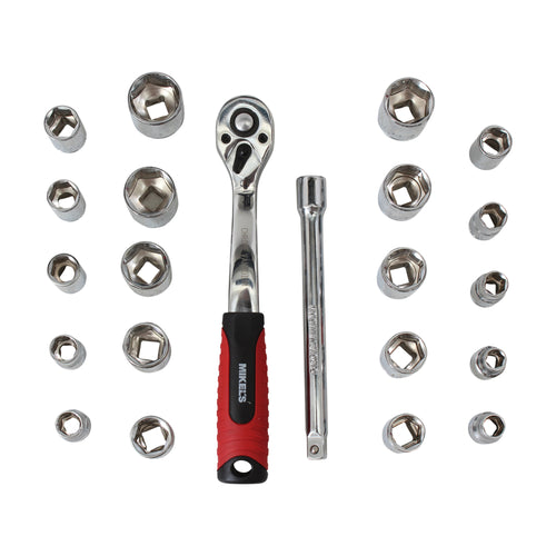 Juego de dados con matraca 3/8” (22 pzas)
