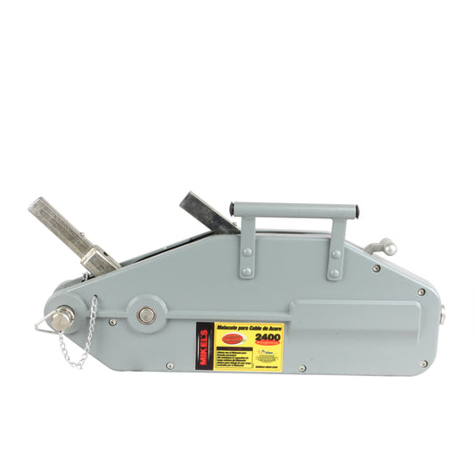 Malacate tirfor 2400 kgs (ancho cable 11 mm x 20 mts)