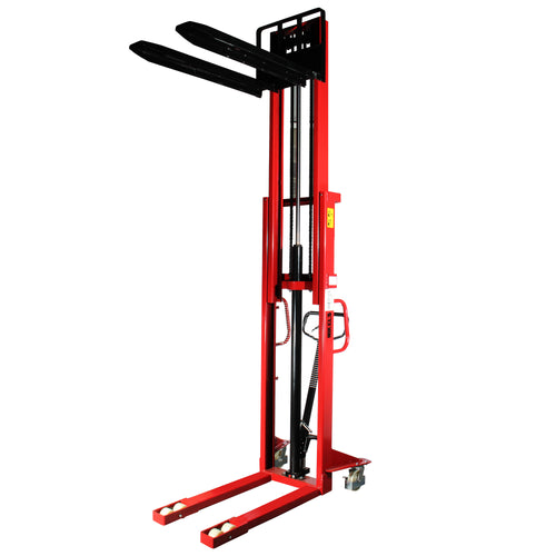 Montacargas hidraulico manual, 3 mts elevacion, (1 ton)