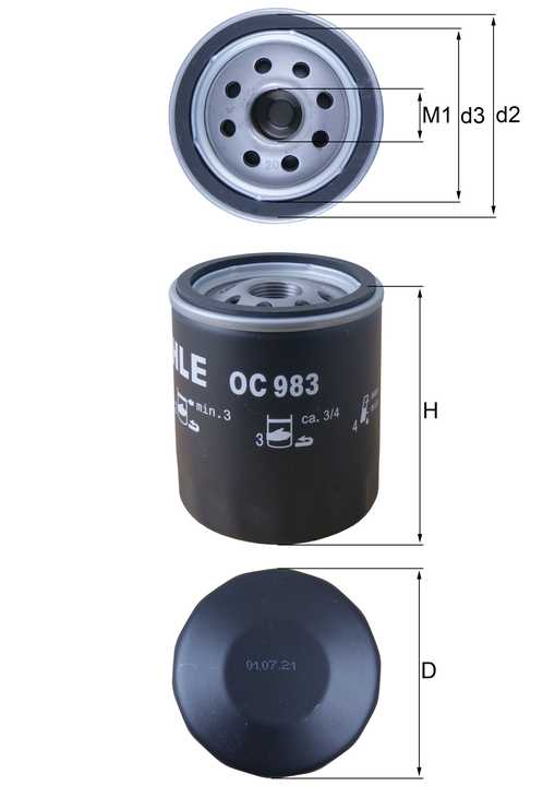 Filtro de Aceite Para Fiat Palio Adventure 1.6L L4 2004-2004