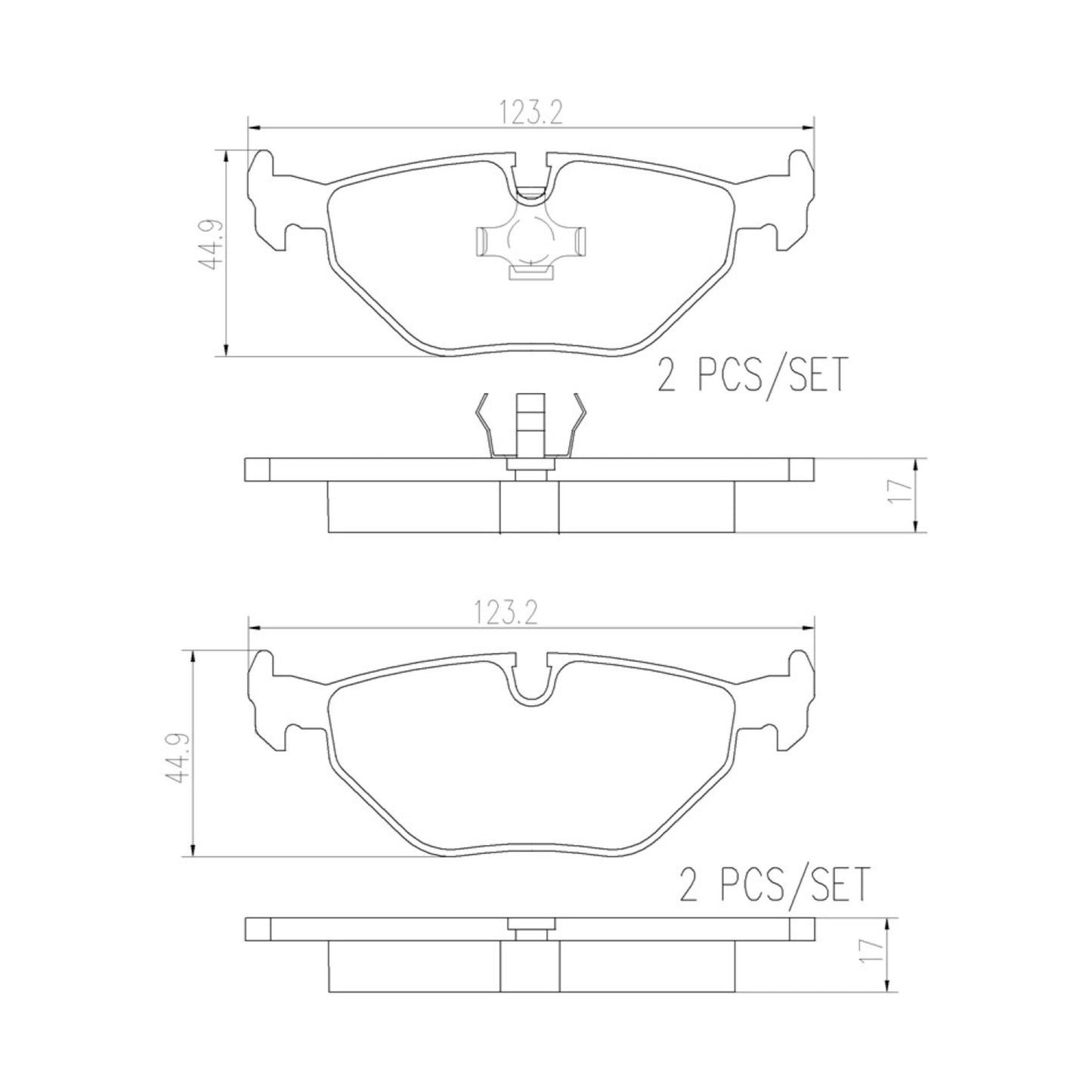 Balatas De Freno Trasera Para Bmw M3 1995-1999