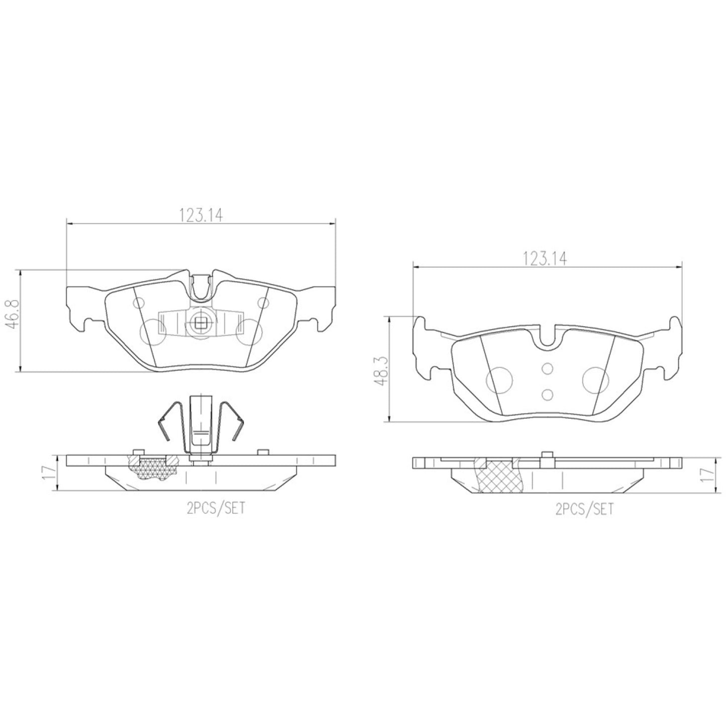 Balatas De Freno Trasera Para Bmw 120I 2007-2012