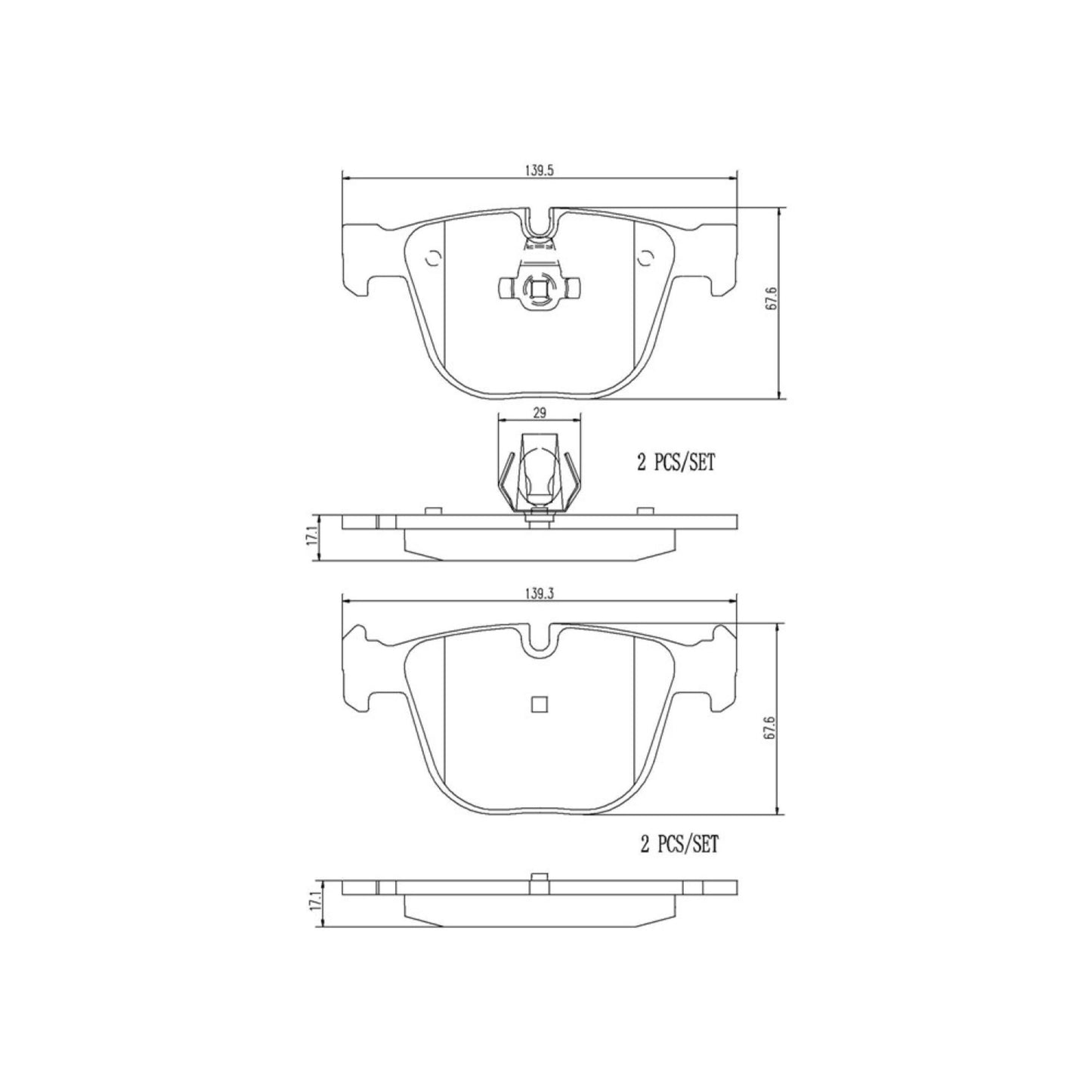Balatas De Freno Trasera Para Bmw X6 2008-2019