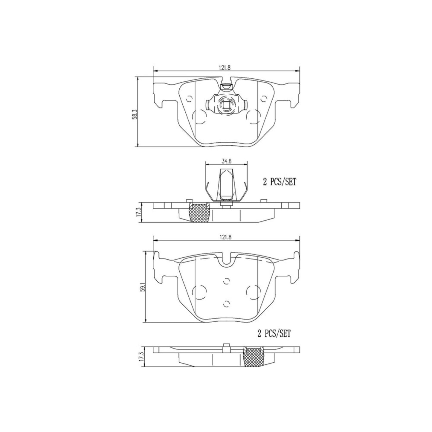 Balatas De Freno Trasera Para Bmw X5 2007-2018