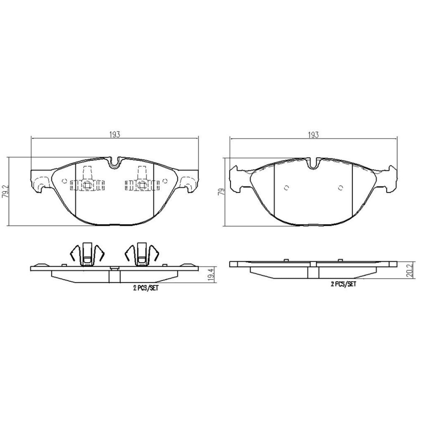 Balatas De Freno Delantera Para Bmw X5 2007-2018