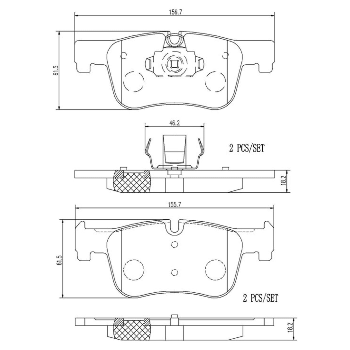 Balatas De Freno Delantera Para Bmw 320I 2012-2018