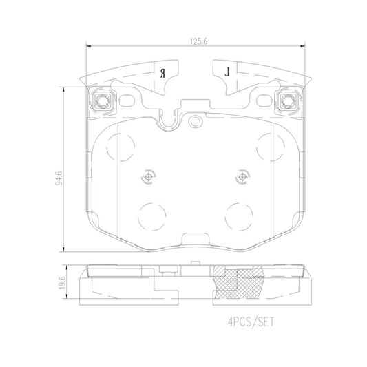 Balatas De Freno Delantera / Trasera Para Bmw 740I 2016-2019