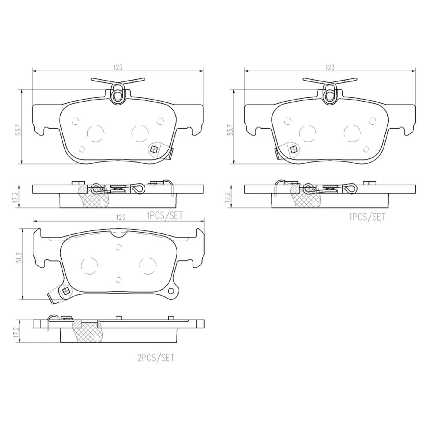 Balatas De Freno Trasera Para Buick Envision 2016-2020