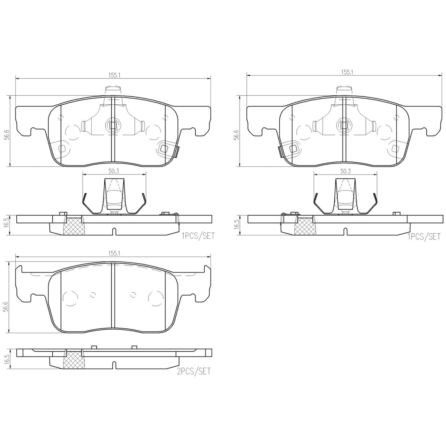 Balatas De Freno Delantera Para Chevrolet Cavalier 2018-2020