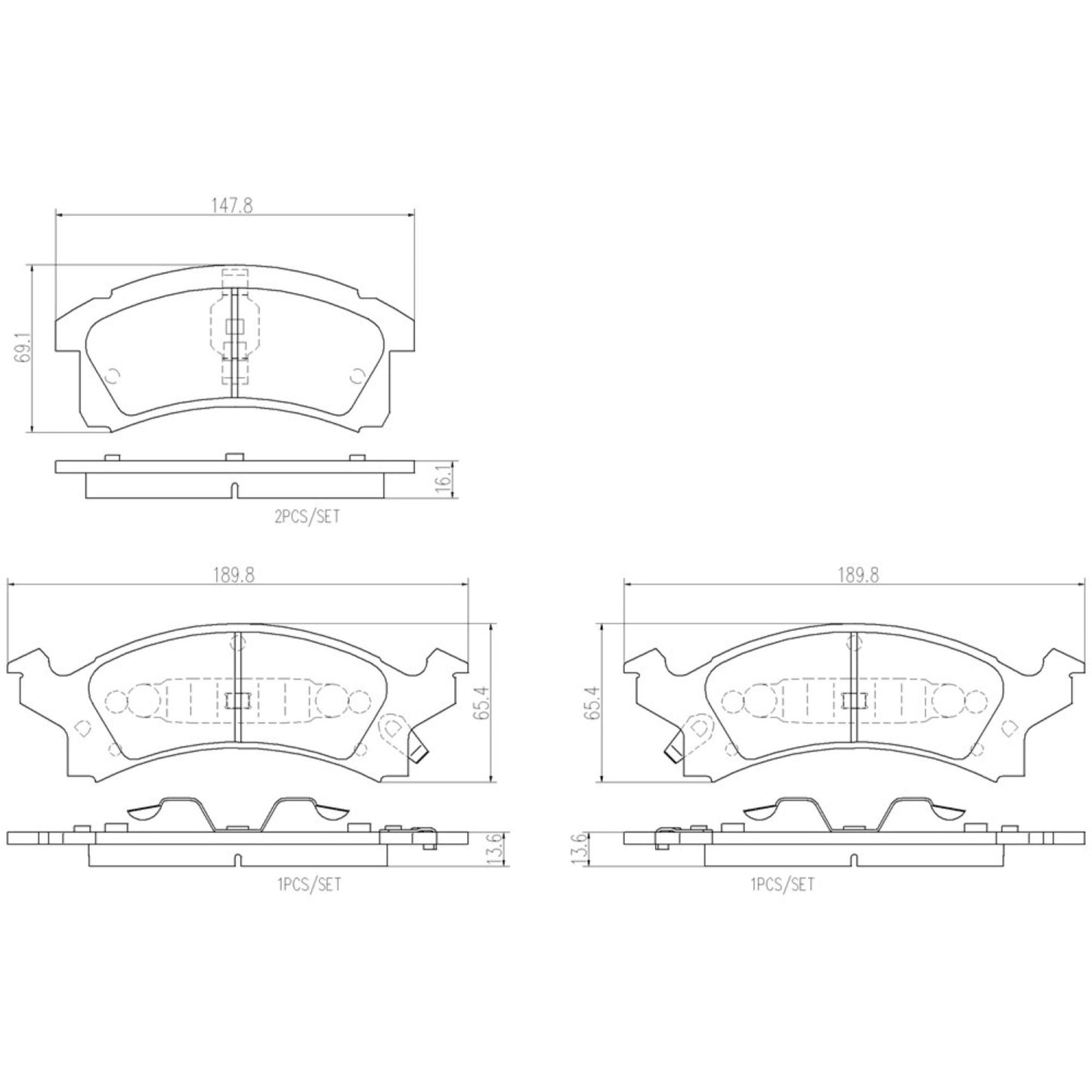 Balatas De Freno Delantera Para Buick Skylark 1993-1998