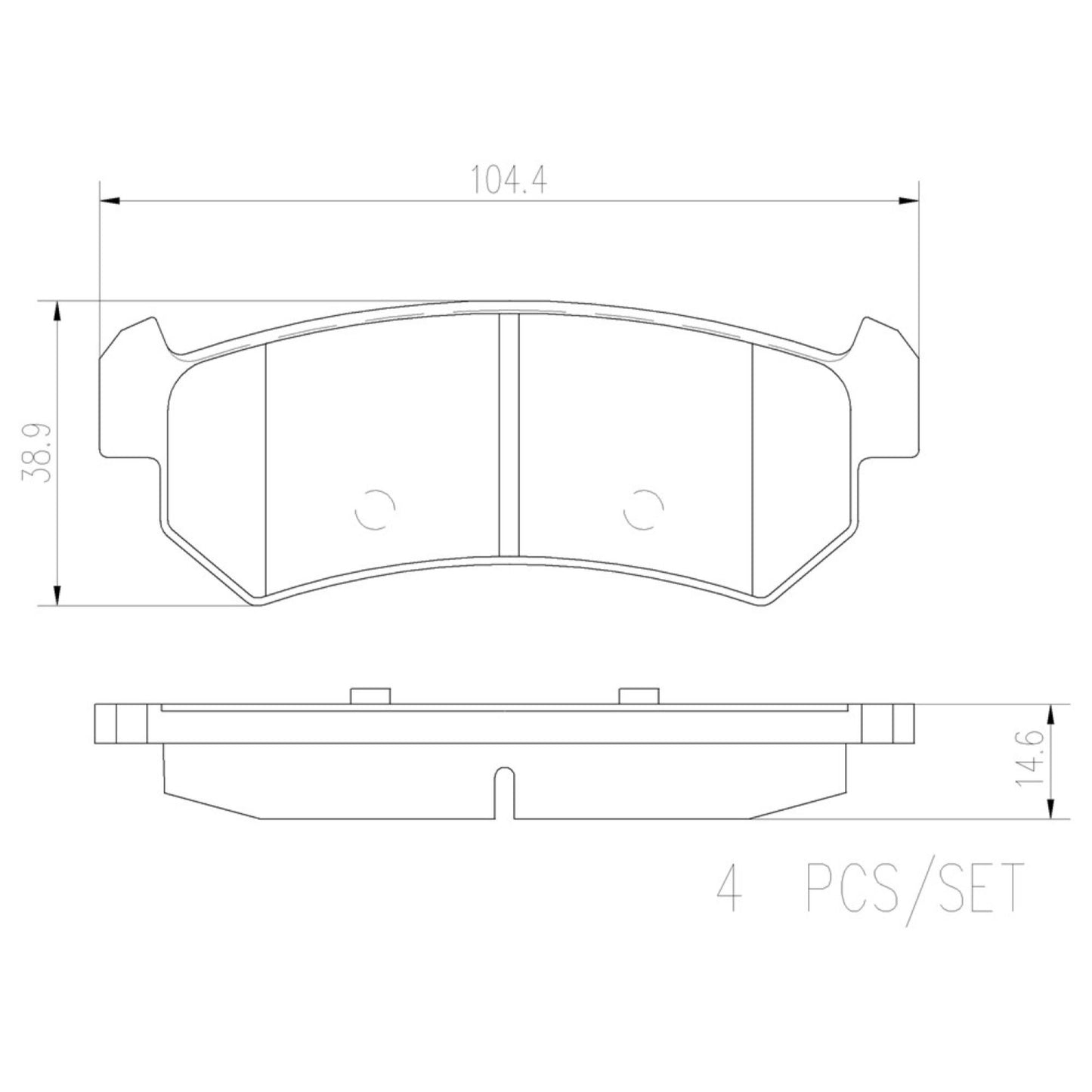 Balatas De Freno Trasera Para Chevrolet Optra 2006-2010