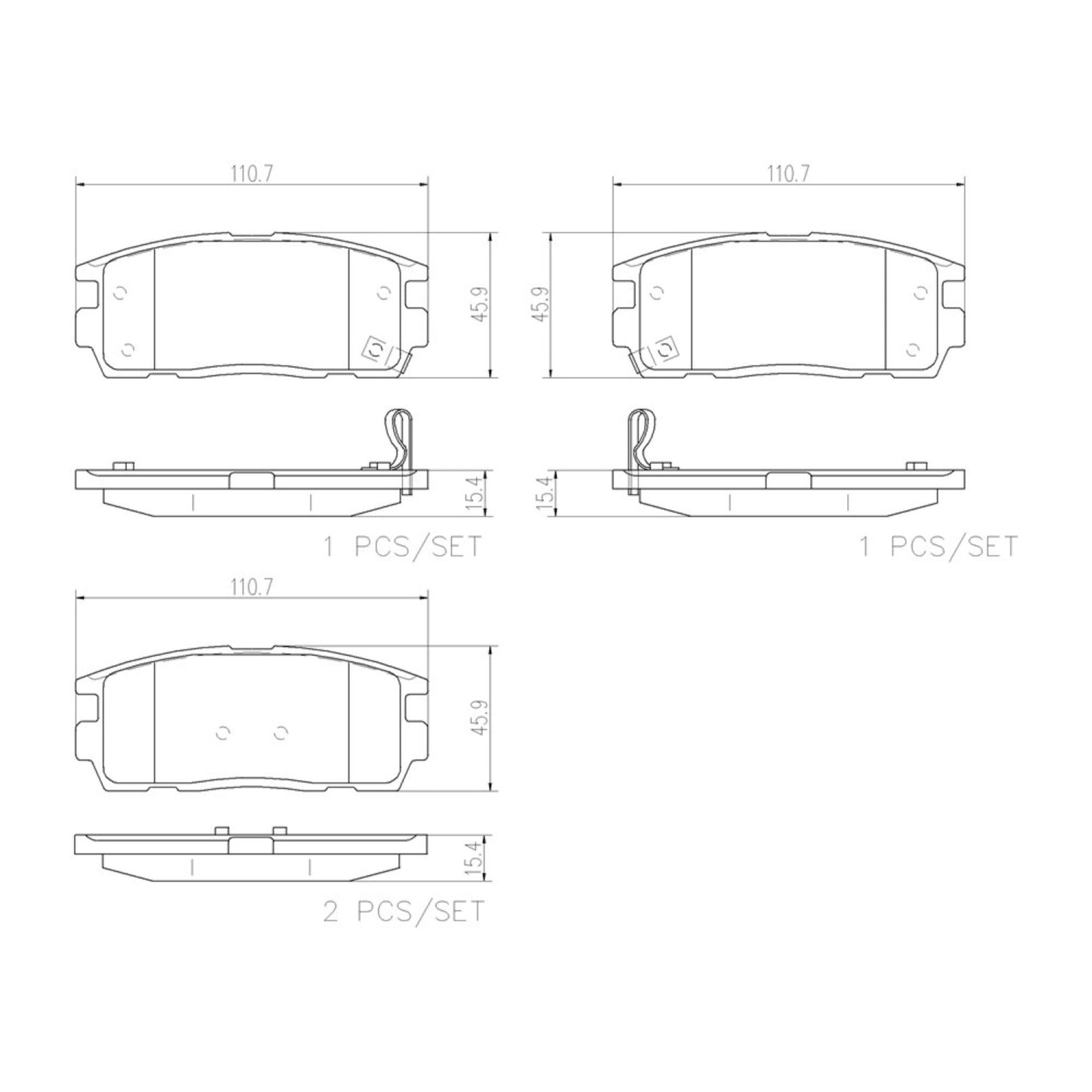 Balatas De Freno Trasera Para Chevrolet Equinox 2007-2017