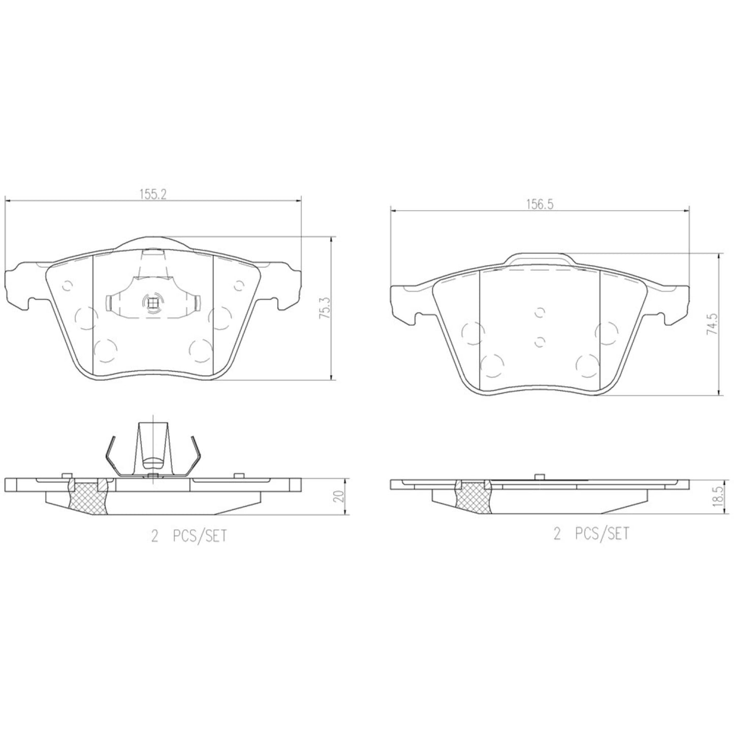 Balatas De Freno Delantera Para Volvo S80 2007-2009
