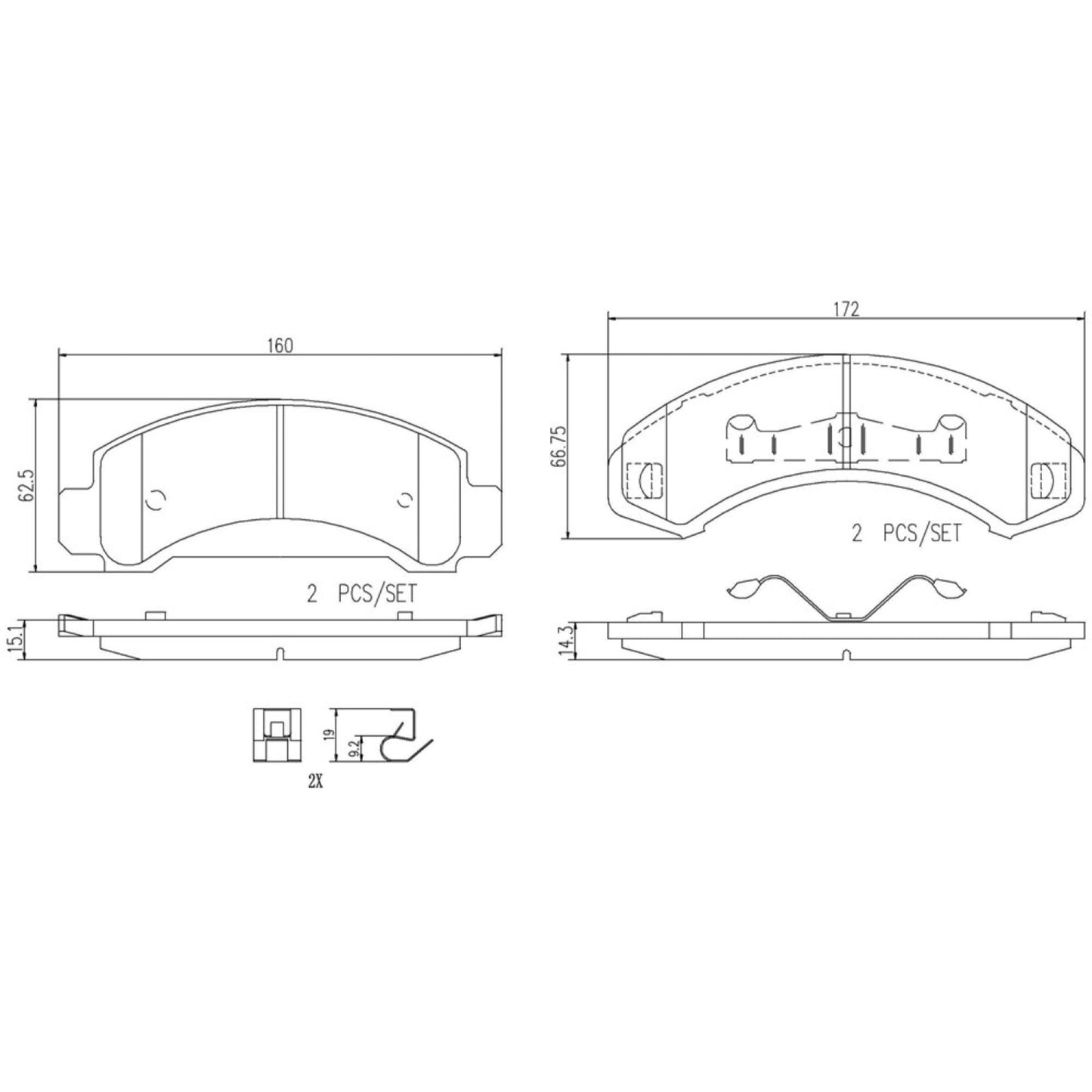 Balatas De Freno Delantera Para Mazda Navajo 1991-1994