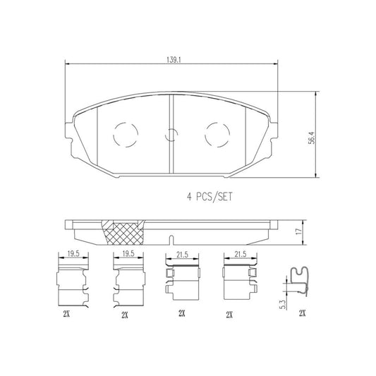 Balatas De Freno Delantera Para Acura Mdx 2001-2002
