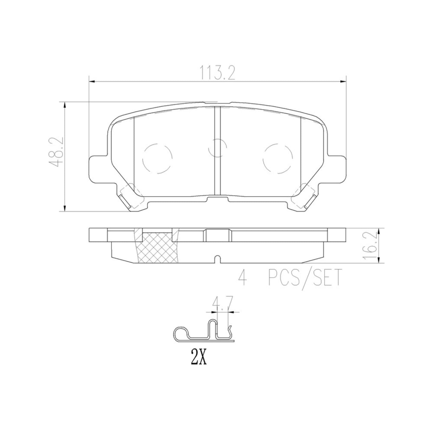 Balatas De Freno Trasera Para Acura Mdx 2007-2013