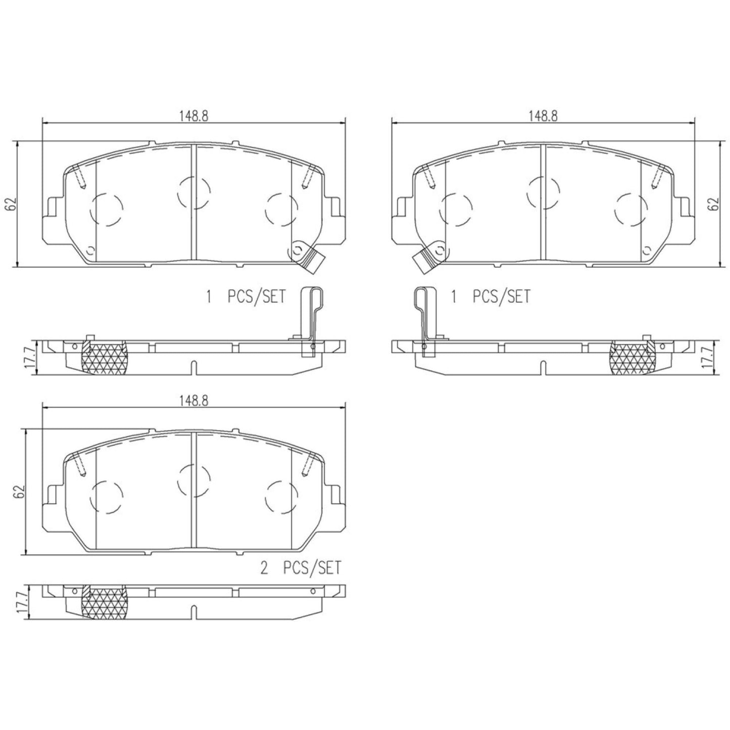 Balatas De Freno Delantera Para Acura Rdx 2013-2018