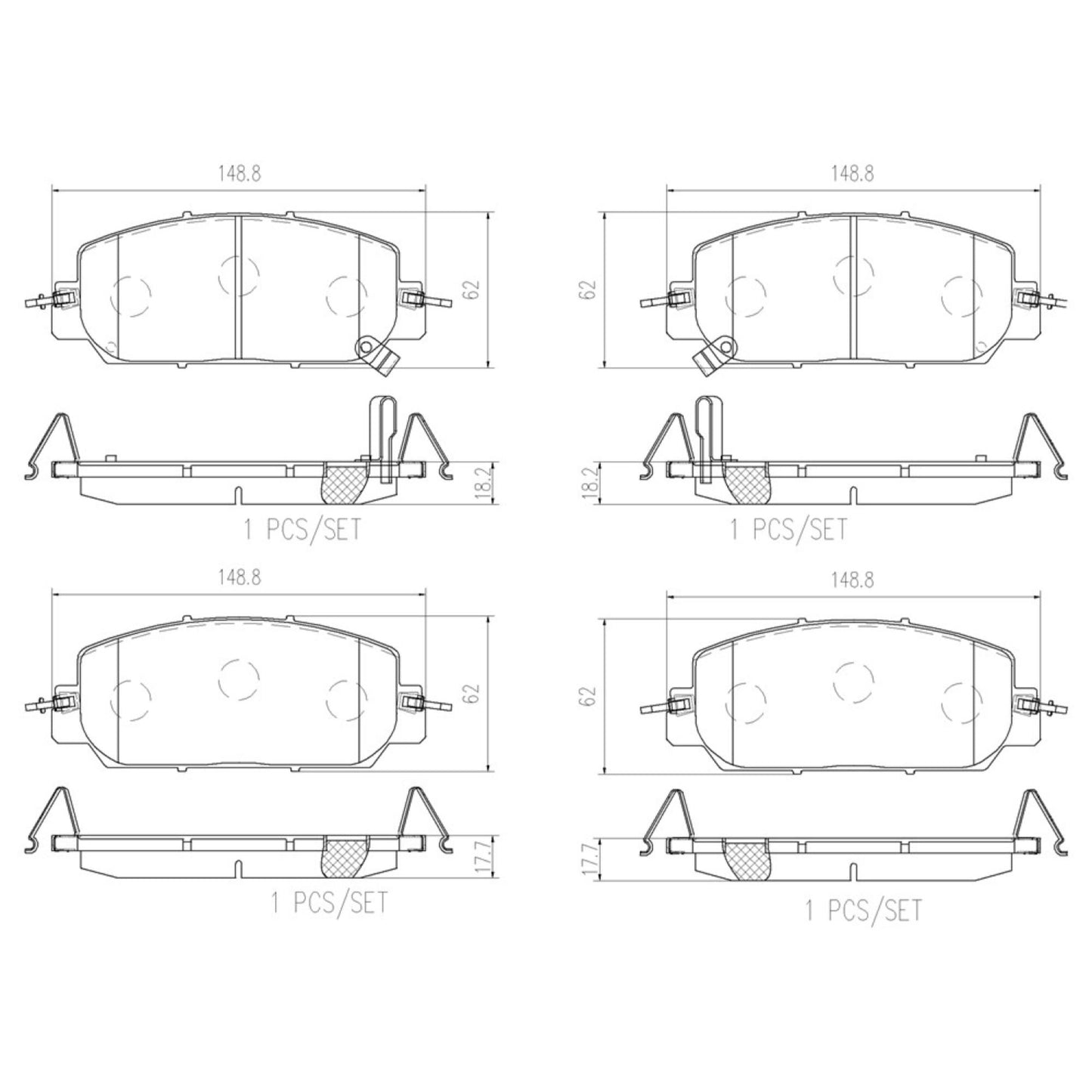 Balatas De Freno Delantera Para Honda Cr-V 2017-2021