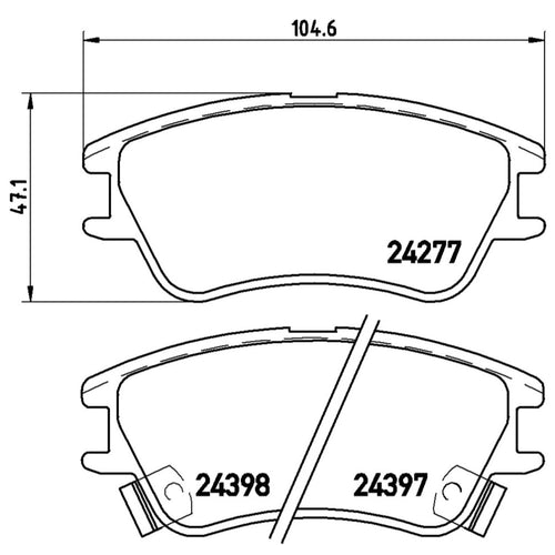 Balatas De Freno Delantera Para Dodge Atos 2002-2012