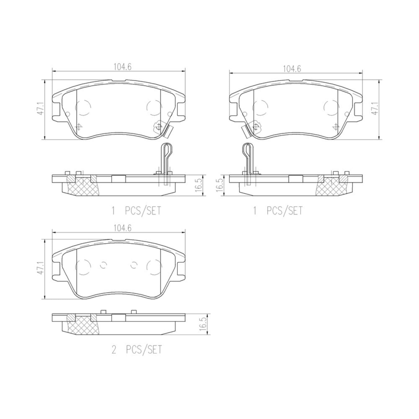 Balatas De Freno Delantera Para Dodge Atos 2002-2012