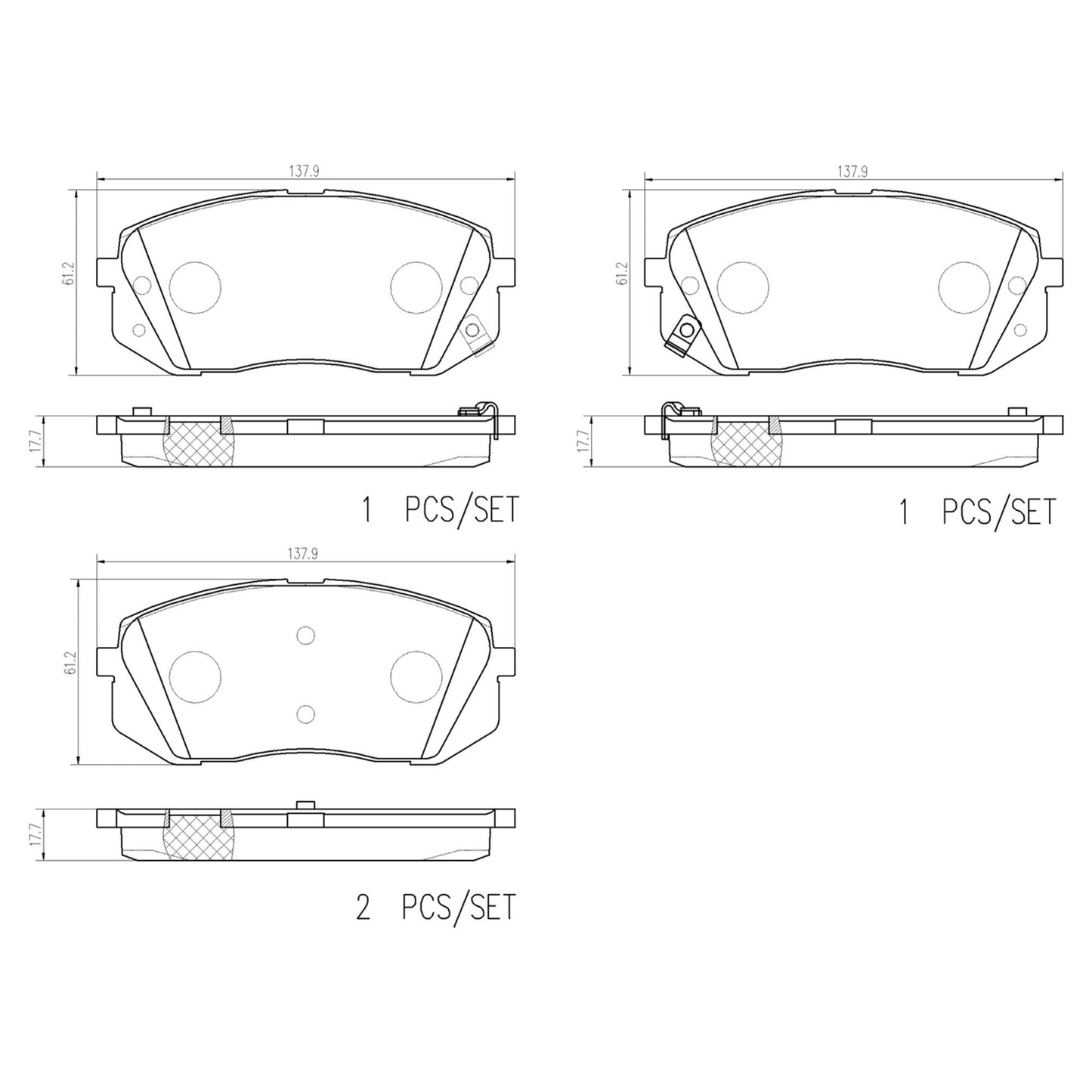 Balatas De Freno Delantera Para Kia Soul 2017-2019