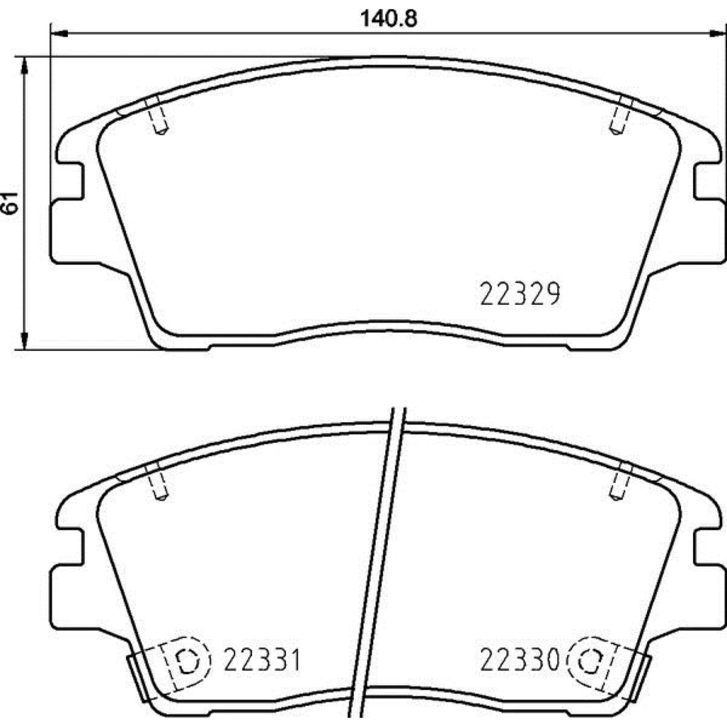 Balatas De Freno Delantera Para Hyundai Tucson 2016-2019