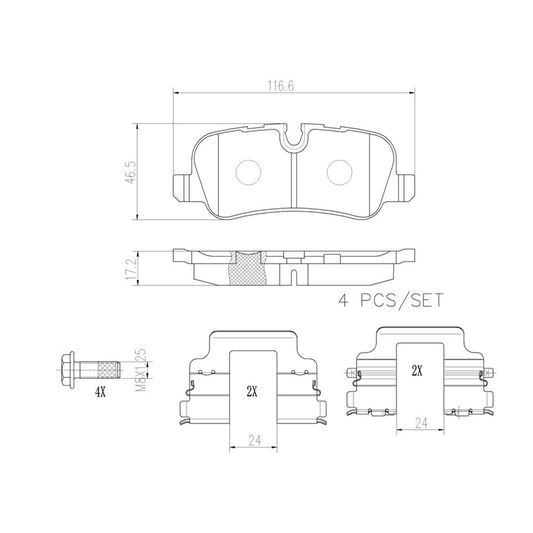 Balatas De Freno Trasera Para Land Rover Range Rover 2010-2012