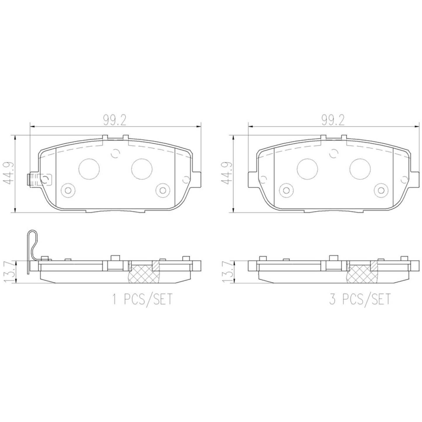 Balatas De Freno Trasera Para Mazda Mx-5 2006-2018
