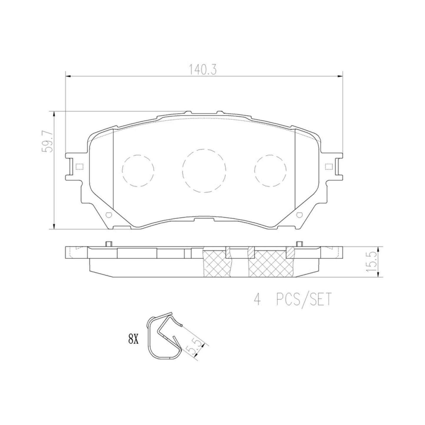 Balatas De Freno Delantera Para Mazda 6 2014-2020