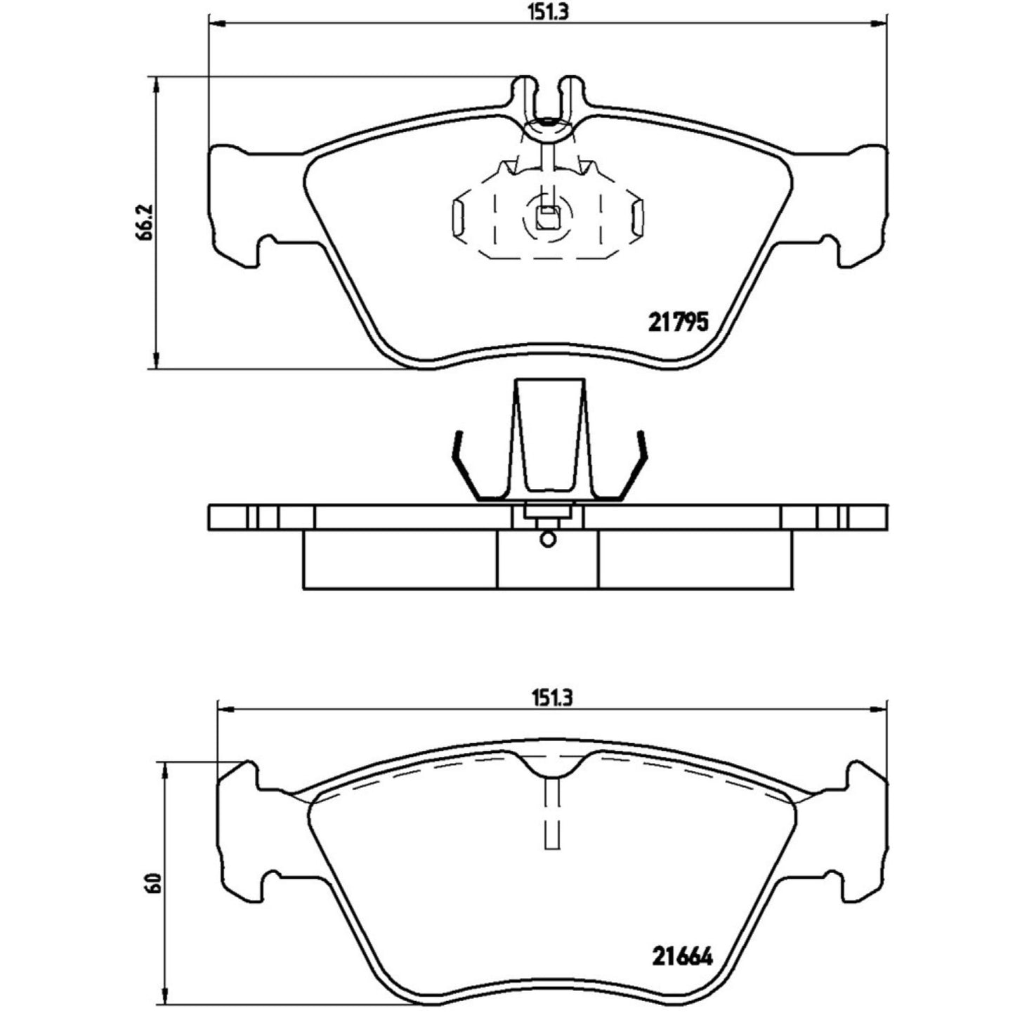 Balatas De Freno Delantera Para Mercedes-Benz C280 1996-1997