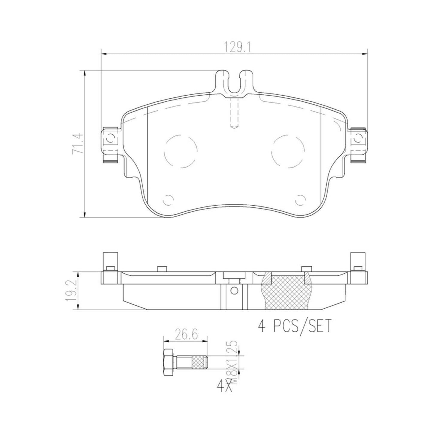Balatas De Freno Delantera Para Mercedes-Benz B180 2012-2015